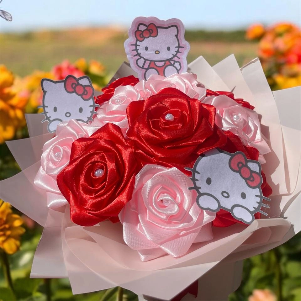 Ramo Hello Kitty - Liston - 12 rosas